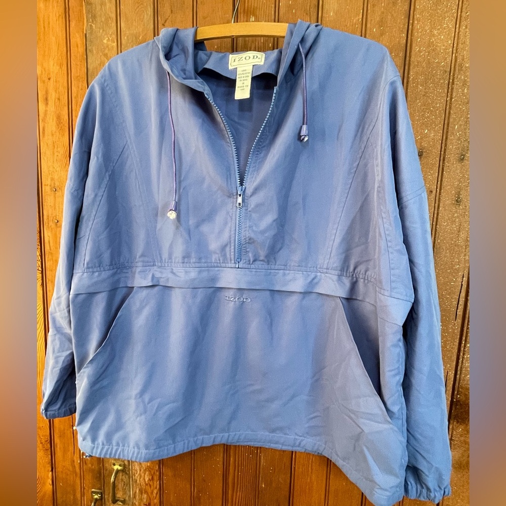 IZOD Windbreaker Men's Navy Blue Lightweight Pullover - The Packable Jacket